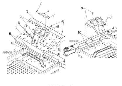 Floorboard Diagram and Parts List for Z-FORCESX60KW (17AIDGJD010)(2017) Cub Cadet Lawn Tractor